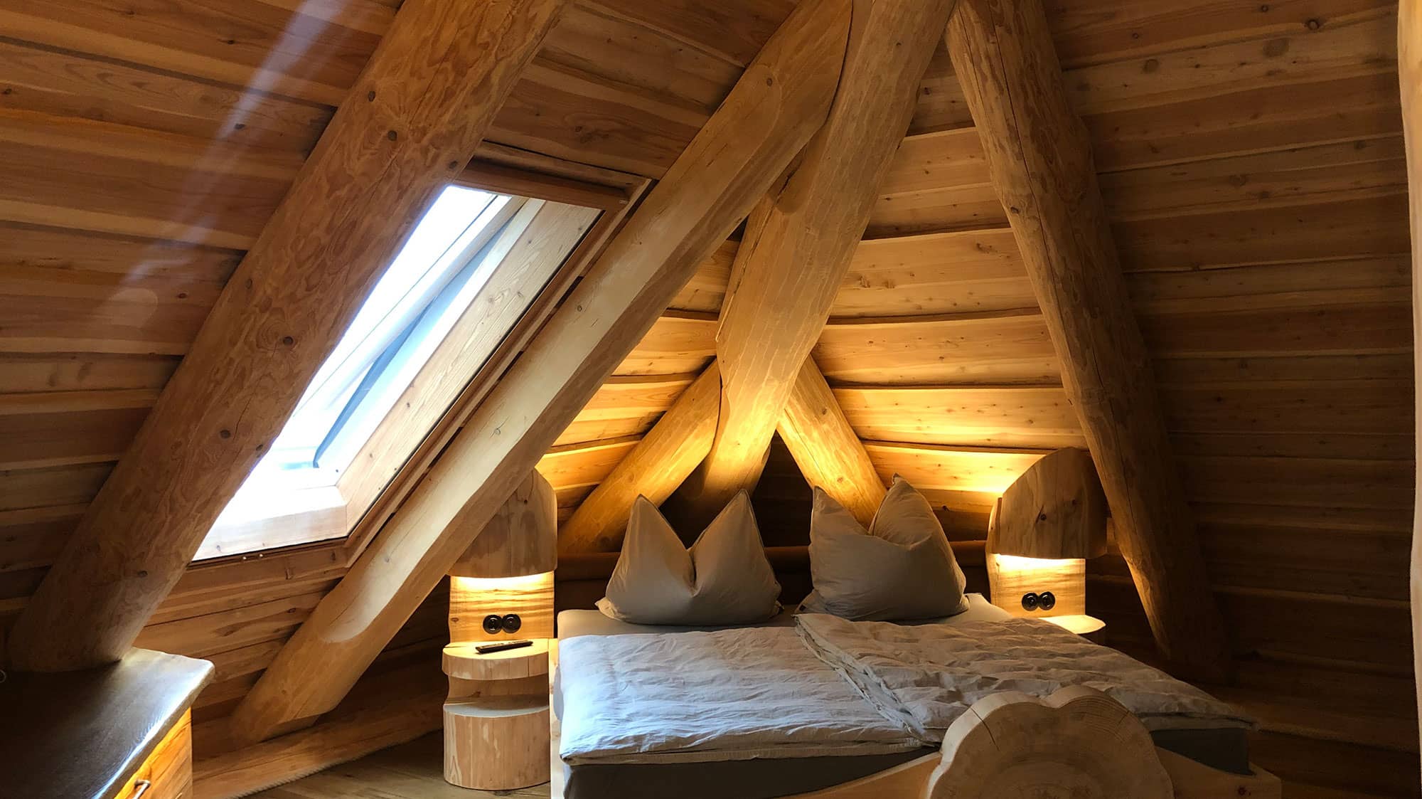 Blockhaus Schlafbereich