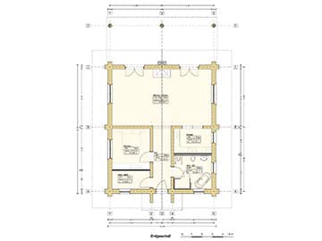 Grundriss kanadisches Blockhaus