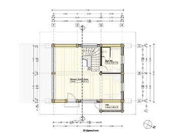Grundriss Post & Beam Blockhaus