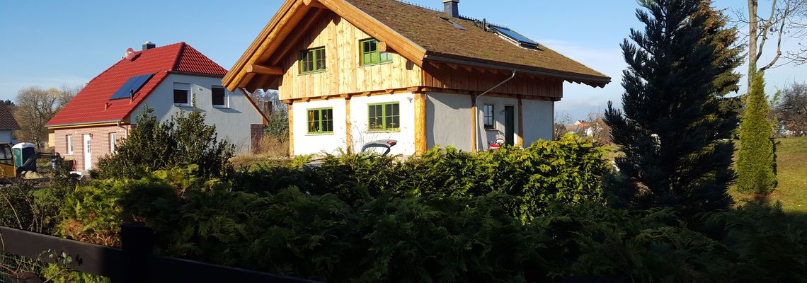 Post and Beam Naturstammhaus