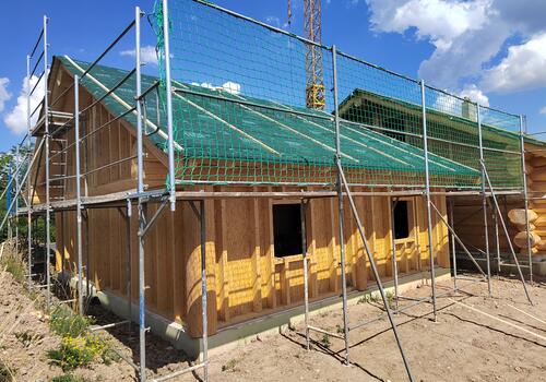 Garage in Post & Beam Bauweise