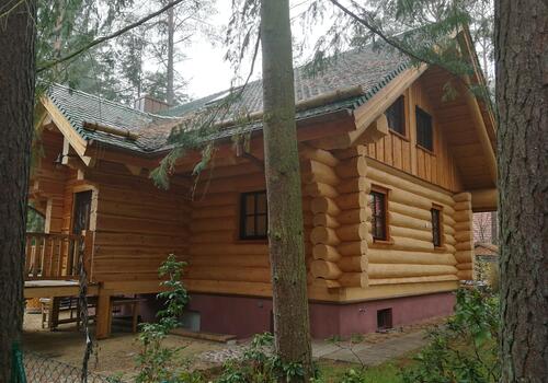 Blockhaus "Tucker" - Ansicht vom Garten