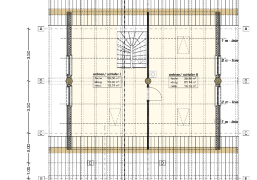 Kanadisches Blockhaus "Bear Creek Lodge" - Alternativer Grundriss Obergeschoss