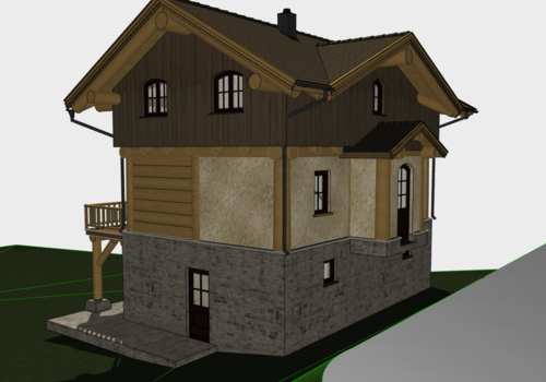 Blockhaus "Moose I" - Blick von der Seite