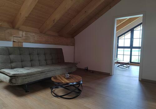 Post & Beam Blockhaus Blackfoot_Flur im Obergeschoß