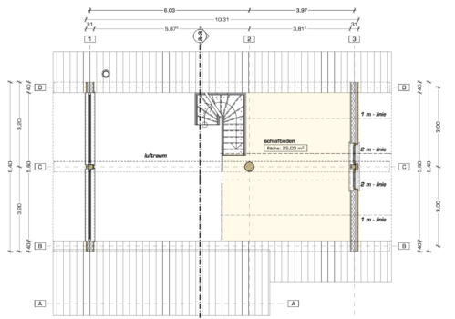 Blockhaus "Weekender I" - Schlafboden anstelle Abstellboden im OG