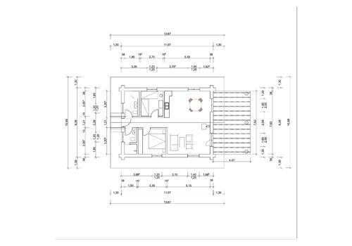 Grundriss Blockhaus "Black Creek Cabin"