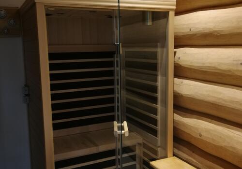 Blockhaus "Tucker" - Saunakabine im Bad