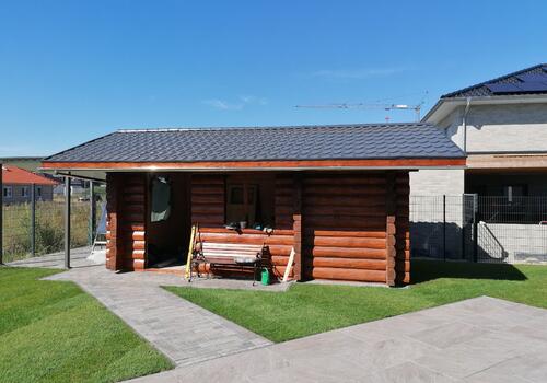 Halbstamm Blockhaus Gartenhaus