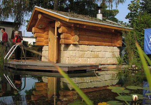 Blockhaus, Naturstamm, Rundholz, Kanadablockhaus, Sauna