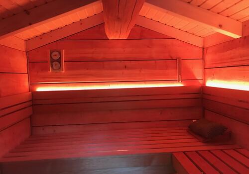 Ambiente Innenraumbeleuchtung für Gartensauna "Little Fox" möglich