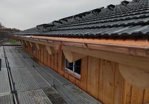 Traufseite_Sparren in Rundstamm