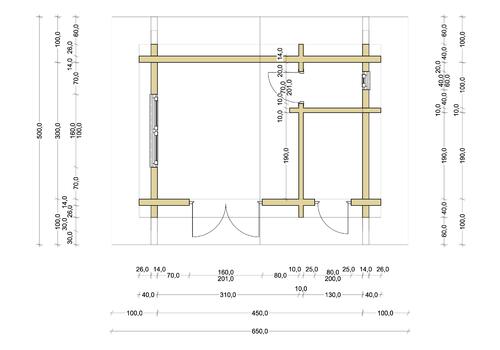 Blockhaus Sheperd Creek - Weitere Variante - Grundriss