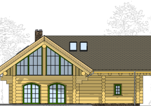 Naturstammhaus kanadischer Bauart