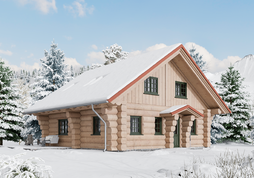 Blockhaus Bridger im Winter