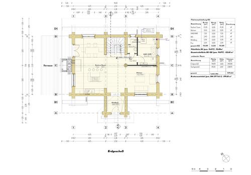 Blockhaus Tucker - Grundriss EG - Alternative 3