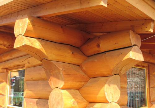 Blockhaus, Naturstamm, Kanadablockhaus, Blockhaus bauen, Eckverbindung