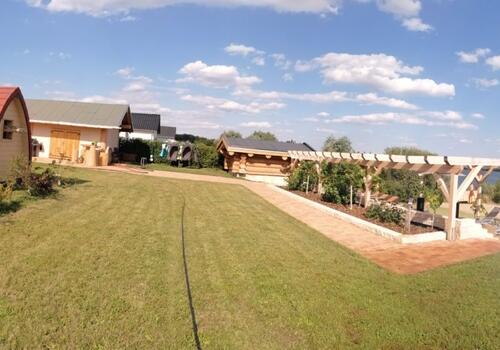 Blick auf unser Ferienhausgrundstück