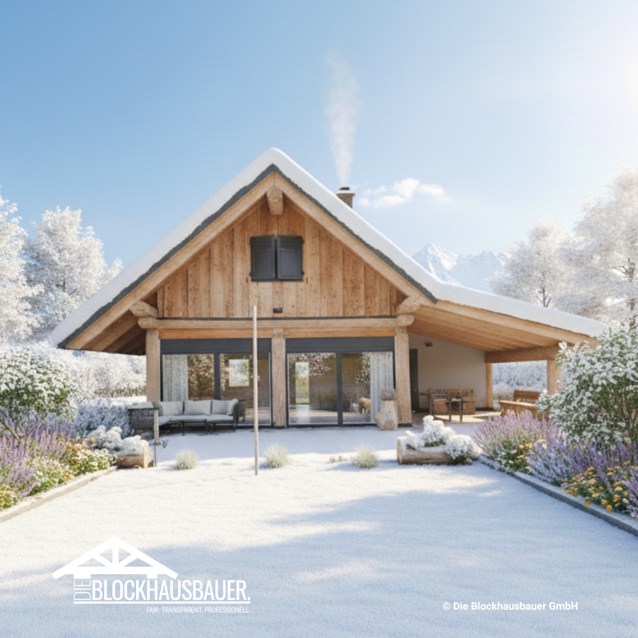 Naturstamm Fachwerk Haus - Little Eagle II (2)