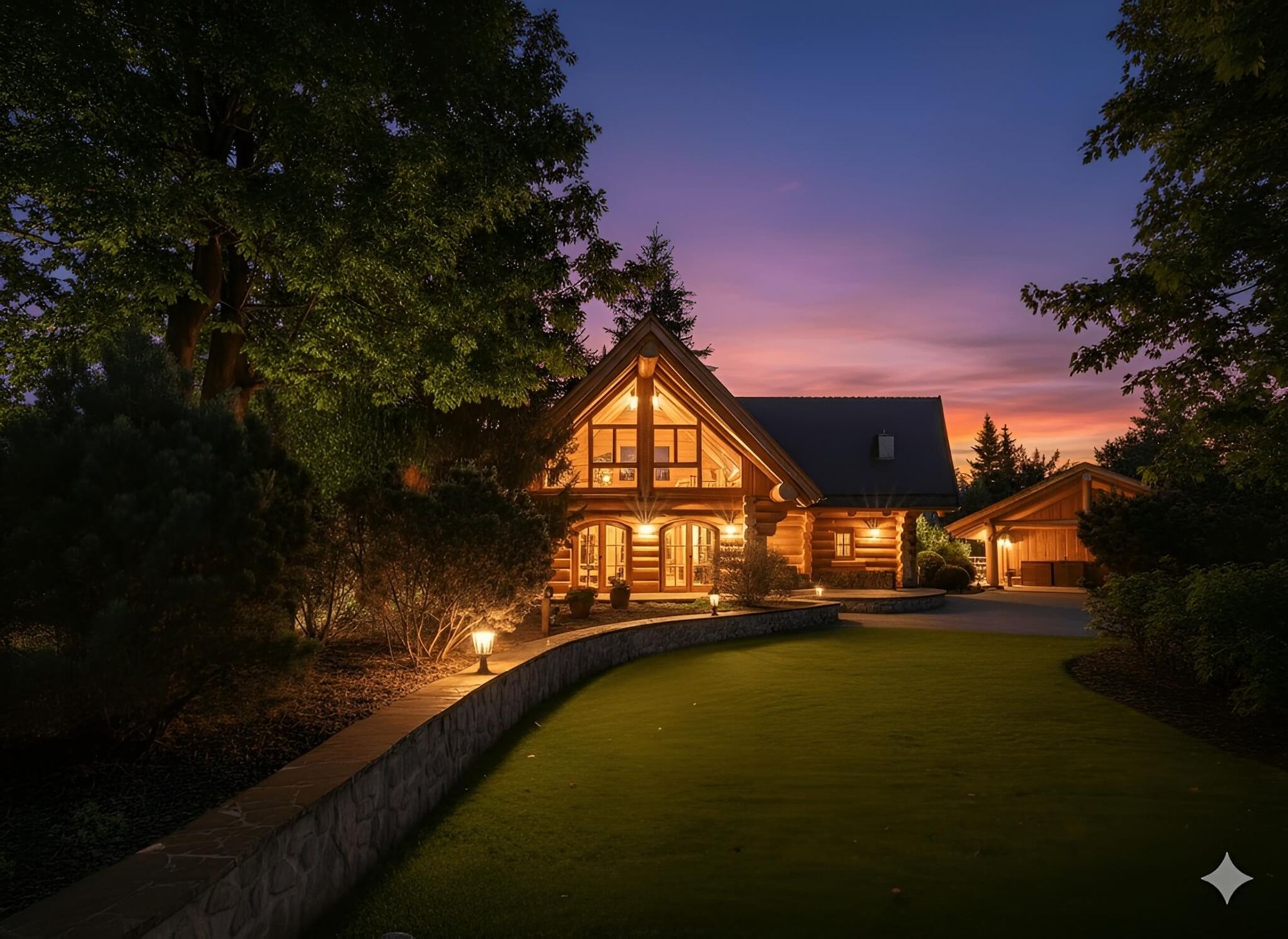 Naturstamm-Fachwerk - Whitehorse Lodge